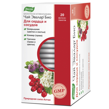 ФИТОЧАЙ БИО Д/СЕРДЦА СОСУДОВ ФИЛЬТР-ПАКЕТ, 1,5Г, №20