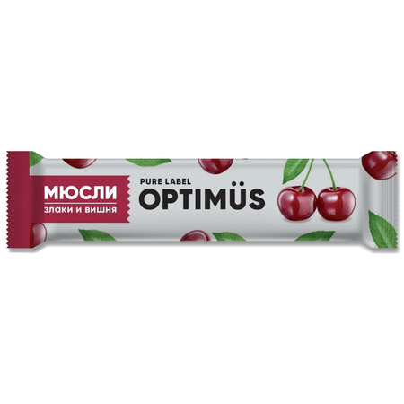 БАТОНЧИК-МЮСЛИ OPTIMUS ЗЛАКИ И ЯБЛОКО С КОРИЦЕЙ УП., 25Г