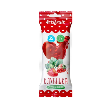 ЛЕДЕНЦЫ ACTIFRUIT ПЕТУШОК ЦИНК КЛУБНИКА ВИТ. C УП., 17Г