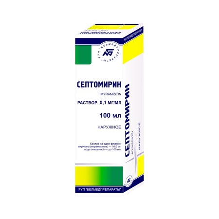 СЕПТОМИРИН ФЛ., Р-Р НАР.+АППЛ., 0,01% 100МЛ