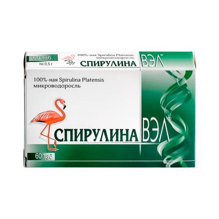 СПИРУЛИНА ВЭЛ ТАБЛ., 500МГ, №60