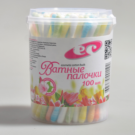 ВАТНЫЕ ПАЛОЧКИ №100 БАНКА АССОРТИ