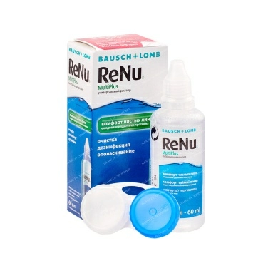 РАСТВОР УНИВЕРС. RENU MULTI PLUS Д/УХОДА ЗА МЯГК. КОНТАКТ. ЛИНЗАМИ В КОМПЛ. С КОНТ. Д/ХРАНЕНИЯ КОНТАКТ. ЛИНЗ И БЕЗ КОНТ. (60МЛ)