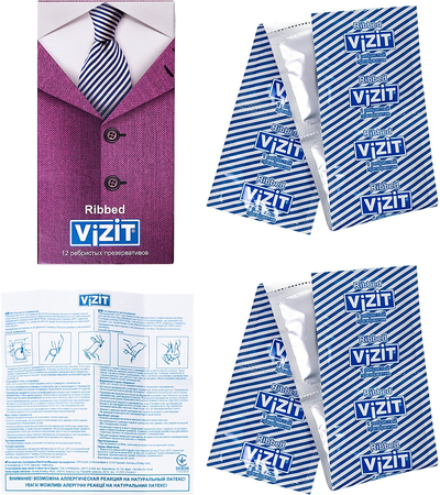 ПРЕЗЕРВАТИВЫ VIZIT RIBBED РЕБР. УП., № 12