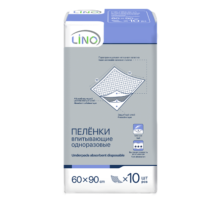 ПЕЛЕНКИ ВПИТ. LINO УП., 60Х90СМ