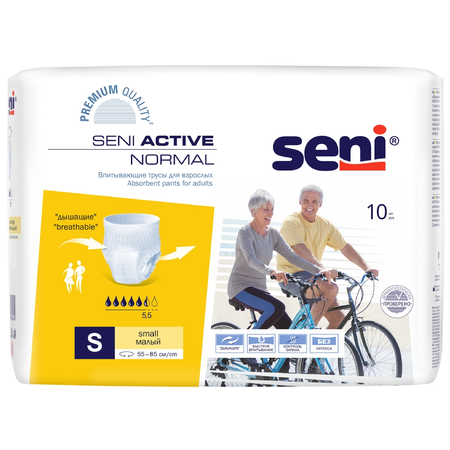 ТРУСИКИ ВПИТ. Д/ВЗРОСЛЫХ SENI ACTIV NORMAL S, №10