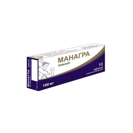 МАНАГРА ТАБЛ.П/О, 100МГ, №10