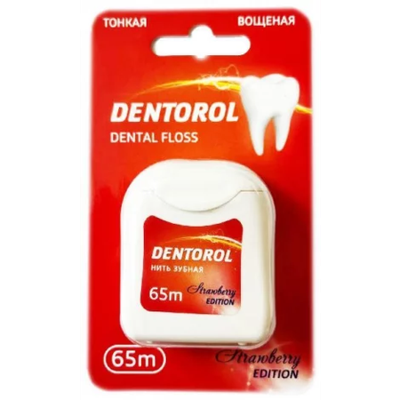 ЗУБНАЯ НИТЬ DENTOROL КЛУБНИКА УП., 65М