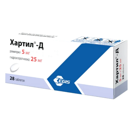 ХАРТИЛ-Д ТАБЛ., 5МГ/25МГ, №28