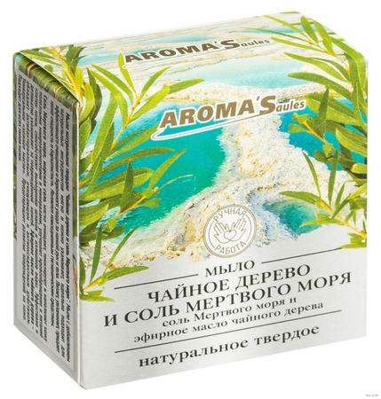 МЫЛО НАТУРАЛЬНОЕ ЧАЙНОЕ ДЕРЕВО И СОЛЬ МЕРТВОГО МОРЯ УП., 80Г
