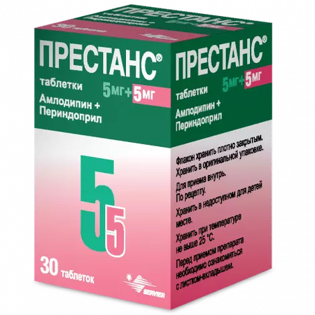 ПРЕСТАНС ТАБЛ., 5МГ/5МГ, №30