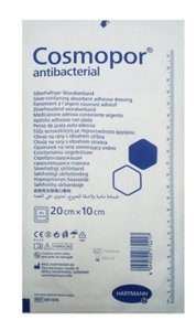 ПОВЯЗКА ПЛАСТЫРНОГО ТИПА П/ОПЕРАЦ. СЕРЕБРОСОД. СТЕР. COSMOPOR ANTIBACTERIAL 20Х10СМ