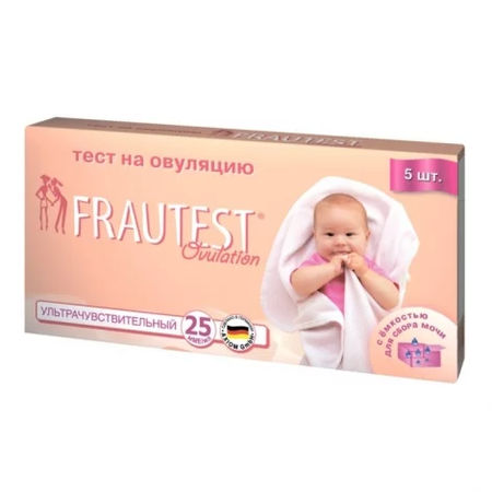 ТЕСТ-ПОЛОСКИ ДЛЯ ОПРЕДЕЛЕНИЯ ОВУЛЯЦИИ С ЕМК. FRAUTEST OVULATION №5