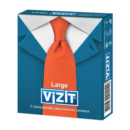ПРЕЗЕРВАТИВЫ VIZIT LARGE УВЕЛИЧЕННЫЙ РАЗМЕР №3