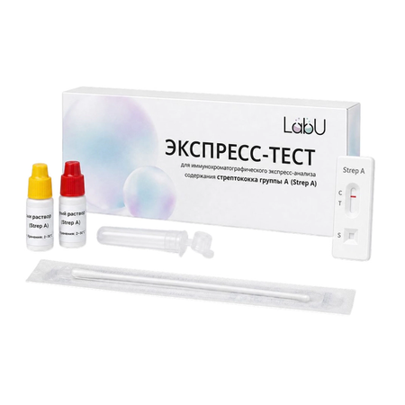 ЭКСПРЕСС-ТЕСТ Д/ИММУНОХРОМ. ЭКСПРЕСС-АНАЛИЗА СОДЕРЖАНИЯ СТРЕПТОКОККА ГРУППЫ А (STREP A), 1 ТЕСТ-ПОЛОСКА, ВАР. № 1, КОМПЛ. № 1
