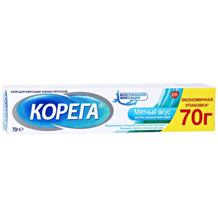 КРЕМ Д/ФИКС. ЗУБНЫХ ПРОТЕЗОВ COREGA EXTRA STRONG MINT УП., 70Г