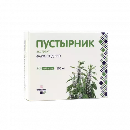 ПУСТЫРНИК ЭКСТРАКТ ФАРМЛЭНД БИО 600МГ УП., №30
