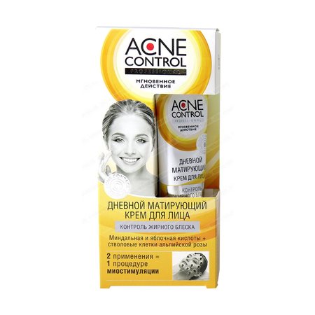 КРЕМ Д/ЛИЦА ACNE CONTROL PROFESSIONAL КОНТРОЛЬ ЖИР. БЛЕСКА МАТИР. ДНЕВН. УП., 45МЛ