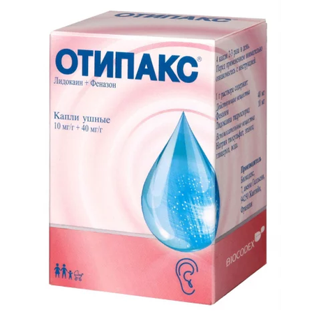 ОТИПАКС ФЛ., КАПЛИ УШН., 16Г