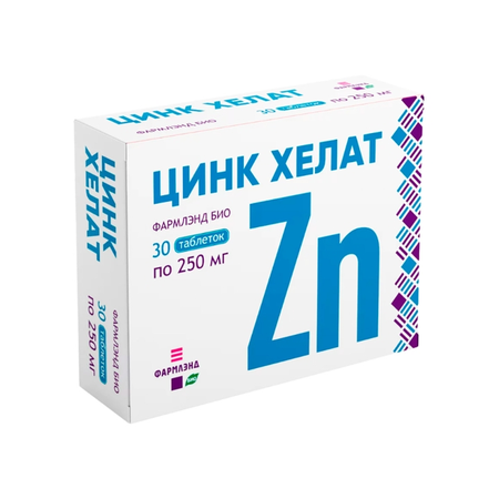 ЦИНК ХЕЛАТ ТАБЛ., 250МГ, №30