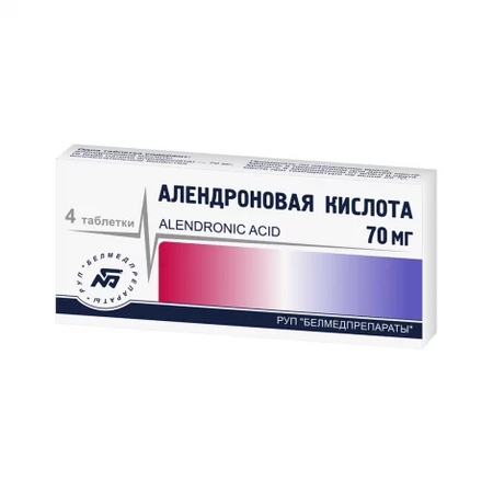 АЛЕНДРОНОВАЯ КИСЛОТА ТАБЛ., 70МГ, №4