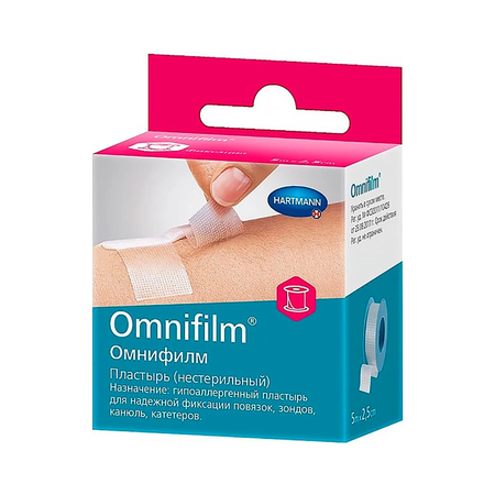 ПЛАСТЫРЬ OMNIFILM НА ОСНОВЕ ИЗ ПРОЗРАЧНОЙ ПЛЕНКИ (НА КАТУШКЕ), НЕСТЕРИЛ. (2,5СМХ5М)