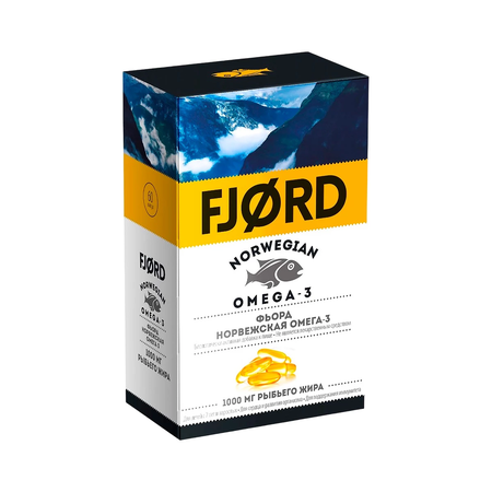 РЫБИЙ ЖИР ОМЕГА-3 FJORD КАПС., 87Г, №60