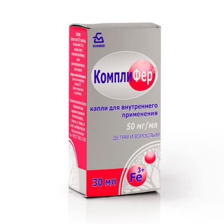 КОМПЛИФЕР ФЛ., КАПЛИ ОРАЛ., 50МГ/МЛ 30МЛ