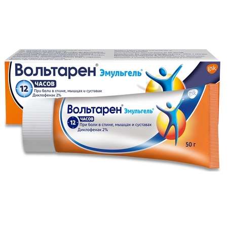 ВОЛЬТАРЕН ЭМУЛЬГЕЛЬ ГЕЛЬ, ТУБА, 2% 50Г