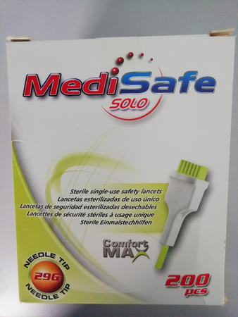 ЛАНЦЕТ MEDISAFE SOLO УП., 29G, №1