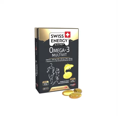 SWISS ENERGY ОМЕГА-3 МУЛЬТИВИТ КАПС., 1,7Г, №30