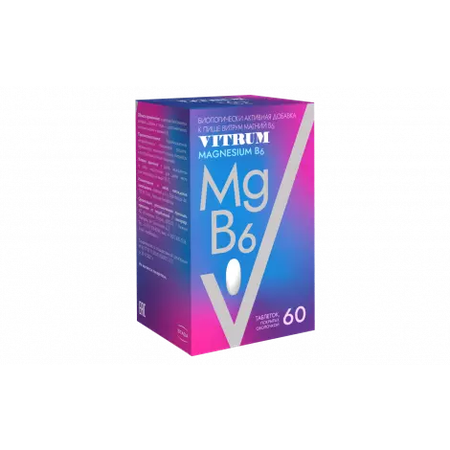 ВИТРУМ МАГНИЙ B6 ТАБЛ.П/О, №60