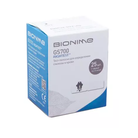 ТЕСТ-ПОЛОСКИ BIONIME RIGHTEST GS 700 (25ШТ.)