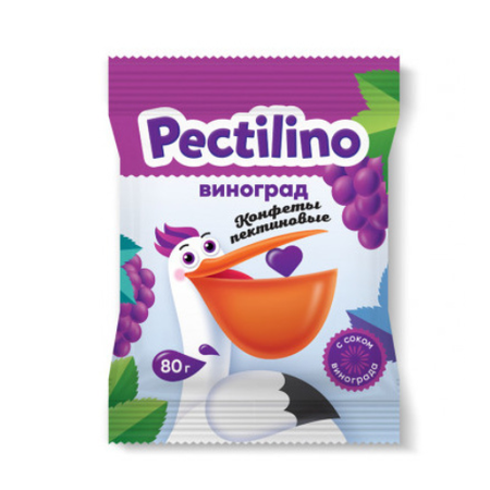 КОНФЕТЫ ПЕКТИНОВЫЕ PECTILINO (ПЕКТИЛИНО) С СОКОМ ВИНОГРАДА УП., 80Г
