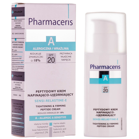 КРЕМ ПЕПТИД. ПОДТЯГИВАЮЩ. И УКРЕПЛЯЮЩ. SPF20 PHARMACERIS A SENSI-RELASTINE-E УП.,50МЛ
