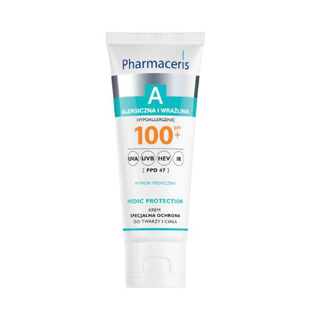 КРЕМ ЗАЩИТНЫЙ Д/ЛИЦА И ТЕЛА ДЛЯ ВЗРОСЛЫХ И ДЕТЕЙ PHARMACERIS A MEDIC PROTECTION SPF100+ УП., 75МЛ