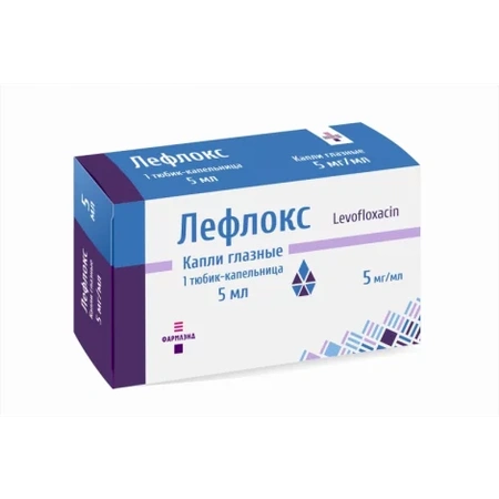 ЛЕФЛОКС Т-КАП., КАПЛИ ГЛ., 0,5% 5МЛ