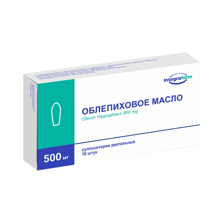 ОБЛЕПИХОВОЕ МАСЛО СУПП., 500МГ, №10
