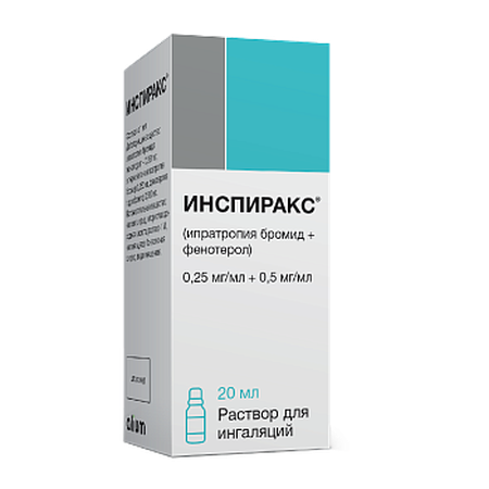 ИНСПИРАКС ФЛ., Р-Р ИНГ., 0,25МГ/0,5МГ/МЛ 20МЛ