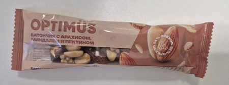 БАТОНЧИК С АРАХИСОМ, МИНДАЛЕМ И ПЕКТИНОМ 36Г