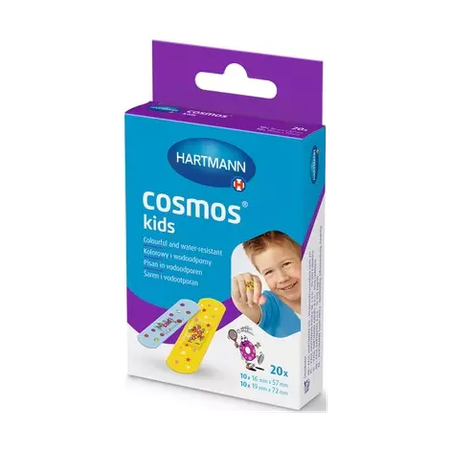 ПЛАСТЫРЬ COSMOSR KIDS (ДЕТСКИЙ), НЕСТЕРИЛ., (1,6Х5,7СМ-10ШТ., 1,9Х7,2СМ-10ШТ.), №20
