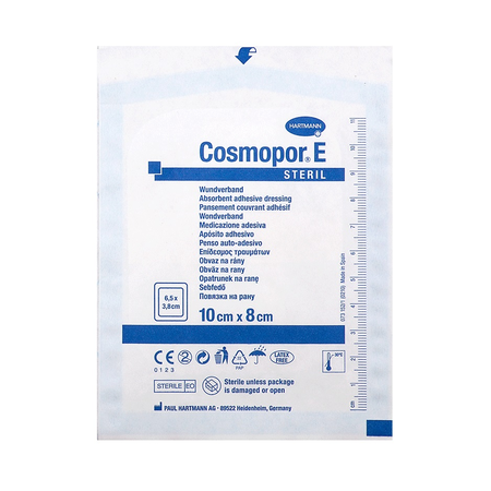 ПОВЯЗКА ВПИТ. ПЛАСТЫРНОГО ТИПА COSMOPOR E STERIL 10Х8СМ