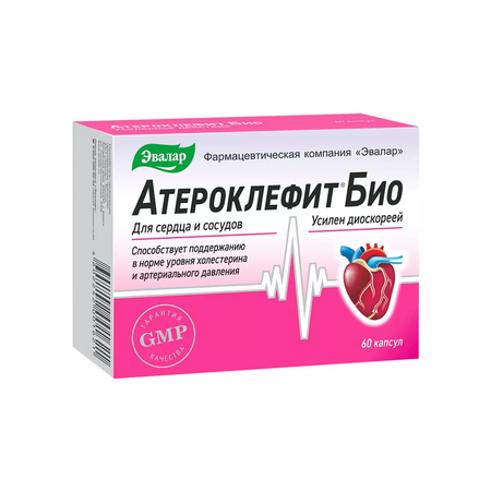 АТЕРОКЛЕФИТ БИО КАПС., 250МГ, №60
