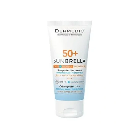 КРЕМ СОЛНЦЕЗАЩ. DERMEDIC SUNBRELLA Д/ЧУВСТ. КОЖИ SPF-50+ УП., 50МЛ