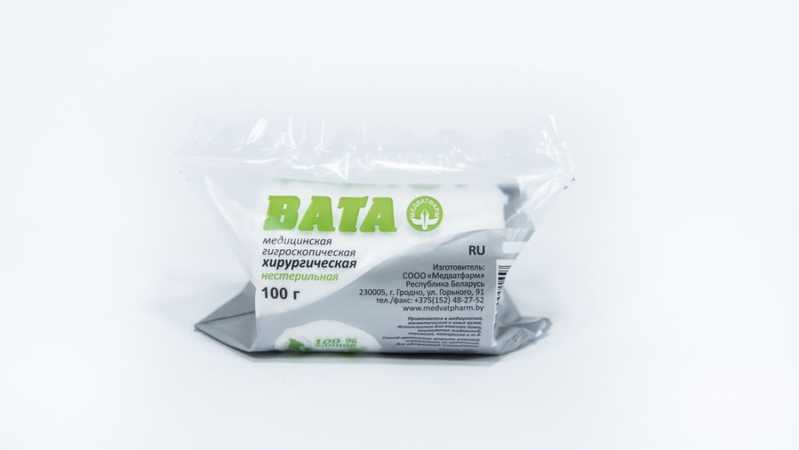 ВАТА ХИР. УП., 100Г