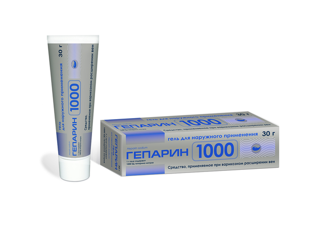 ГЕПАРИН ГЕЛЬ, ТУБА, 1000ЕД/Г 30Г