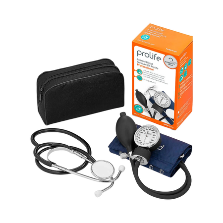Тонометр анероидный PROLIFE PROFESSIONAL (С МАНЖЕТОЙ 25-36СМ, ВЗРОСЛОЙ СРЕД. M, С КОЛЬЦОМ)